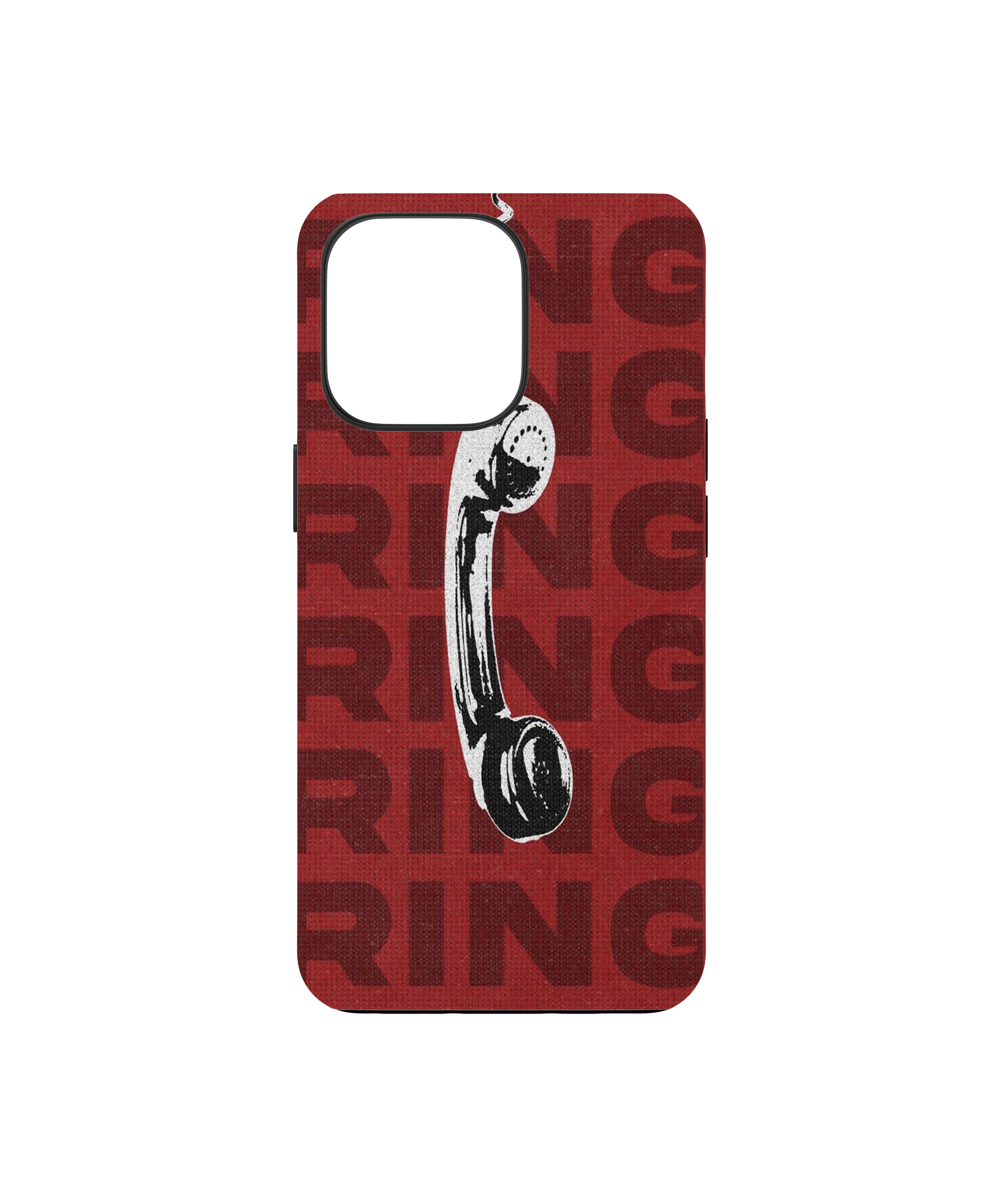 Red Ring Call Graphic Phone Case.
