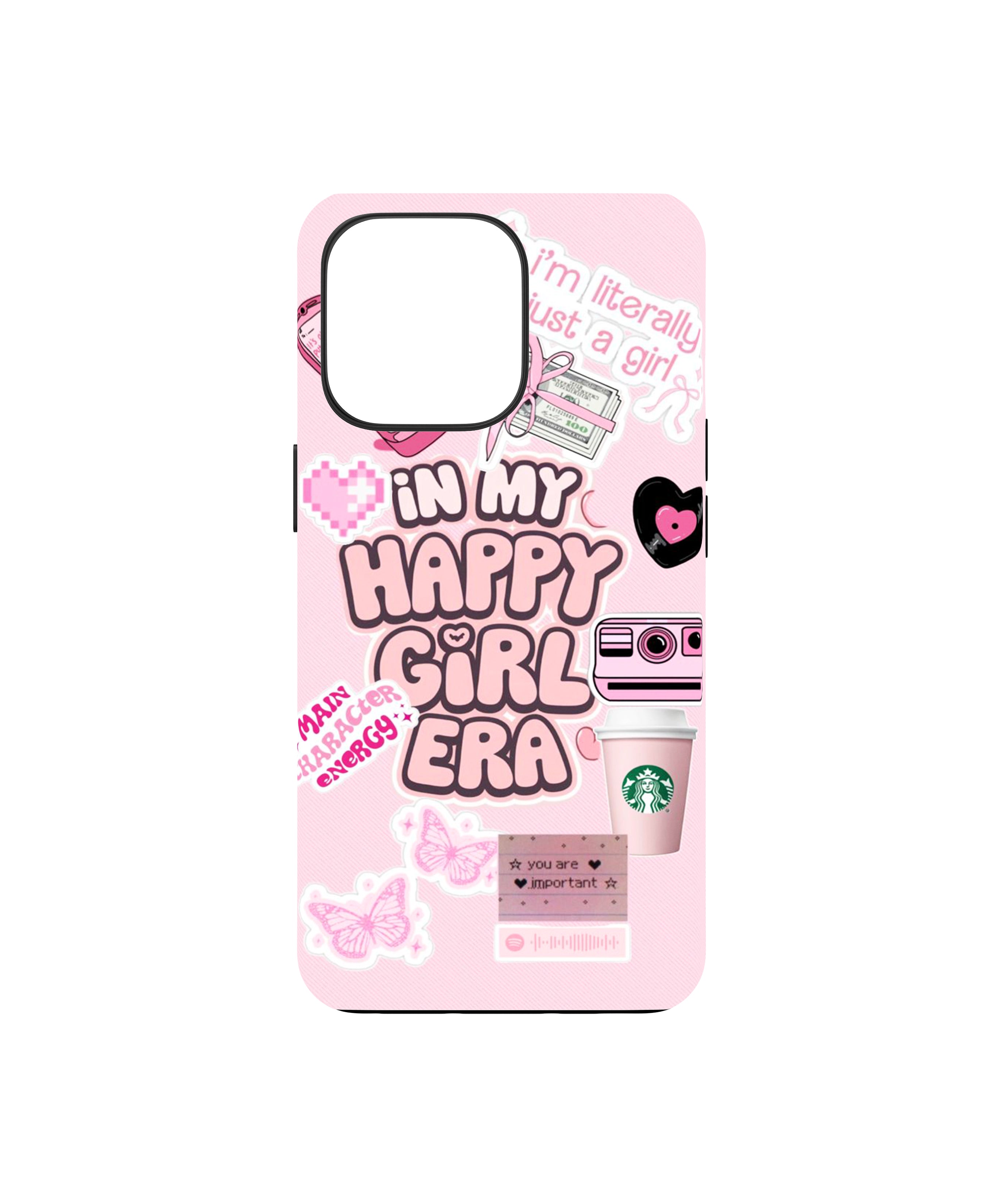 Happy Girl Era Pink Phone Case.