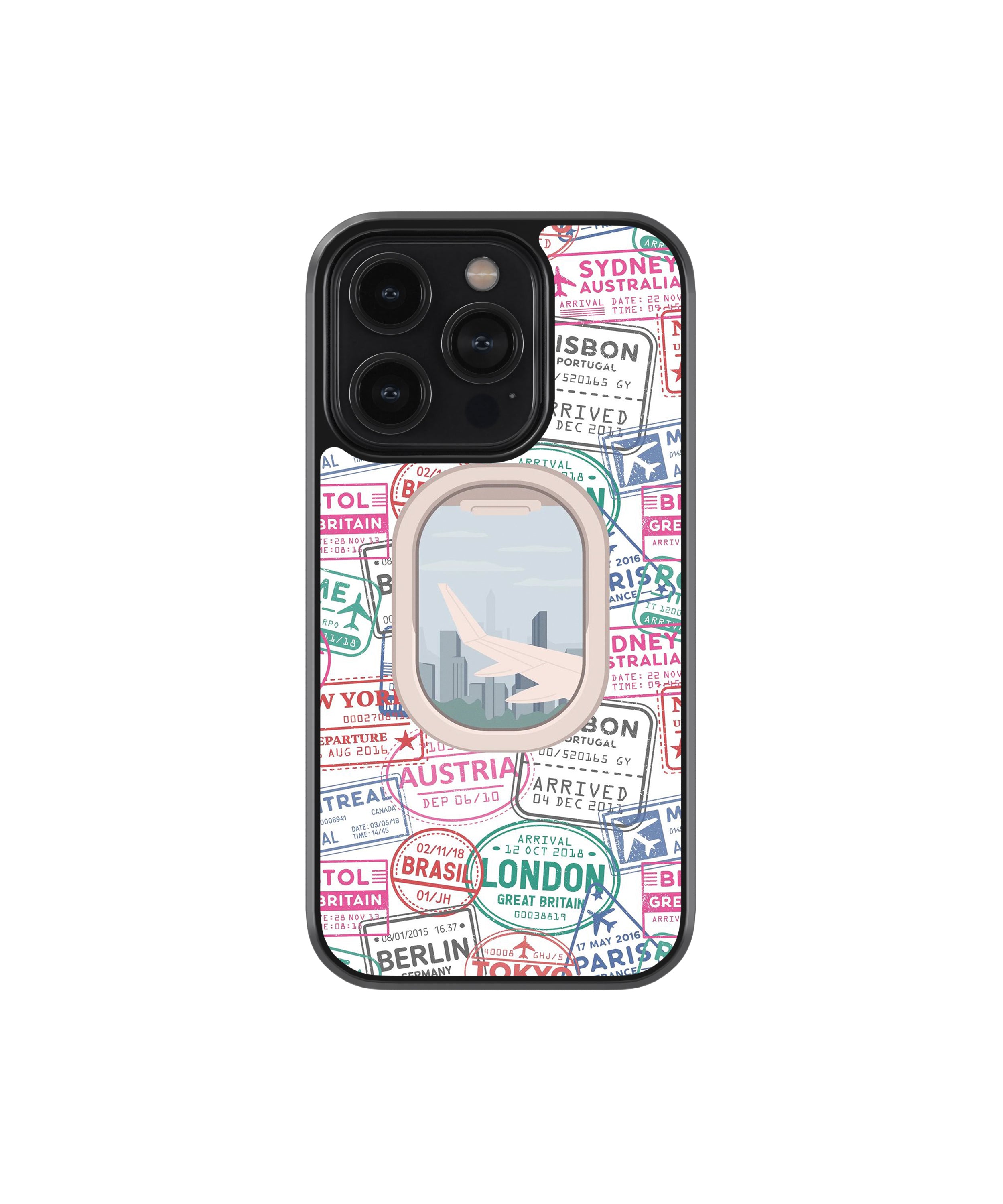 Passport Stamp Travel Vibes Phone Case.