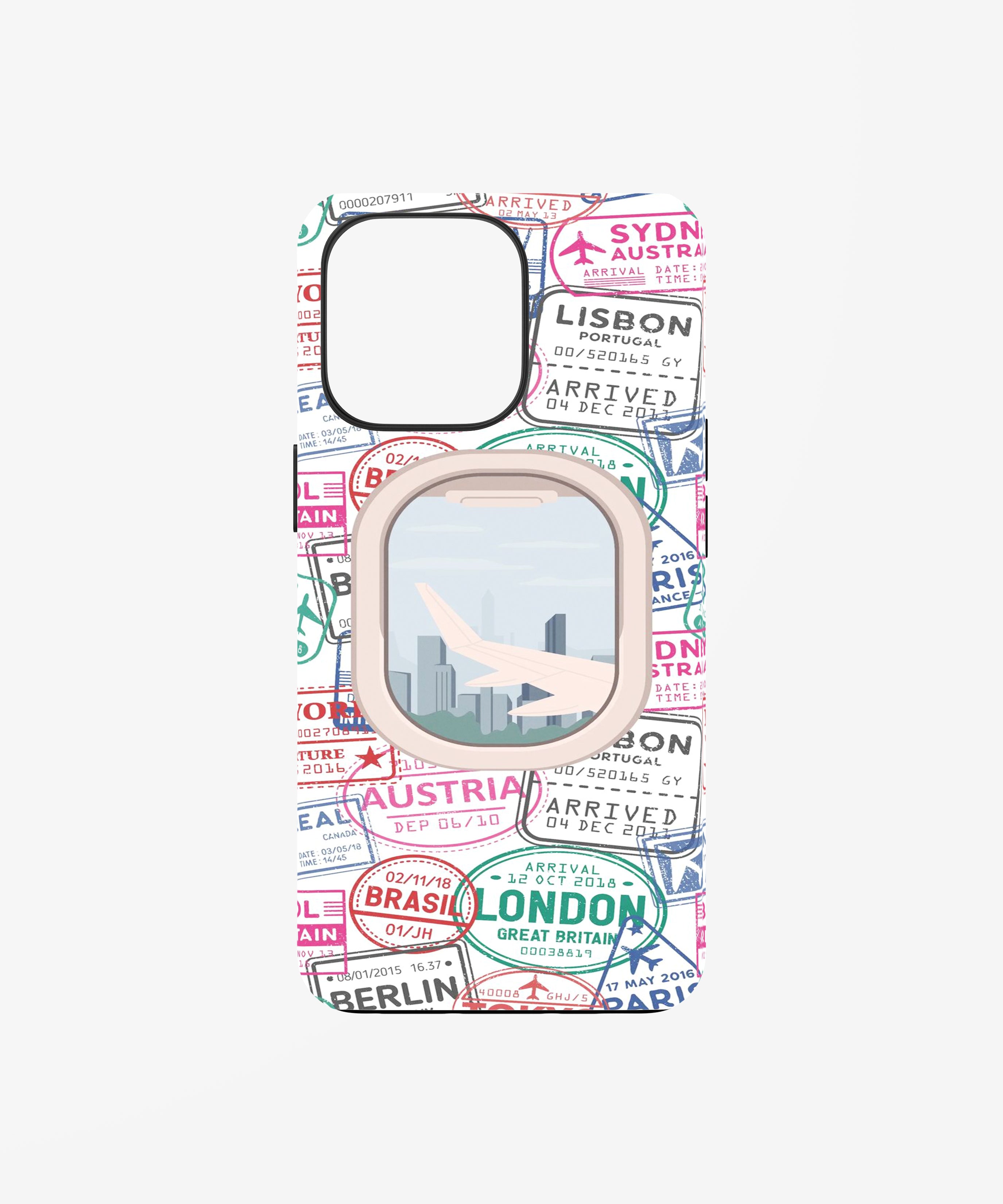 Passport Stamp Travel Vibes Phone Case.