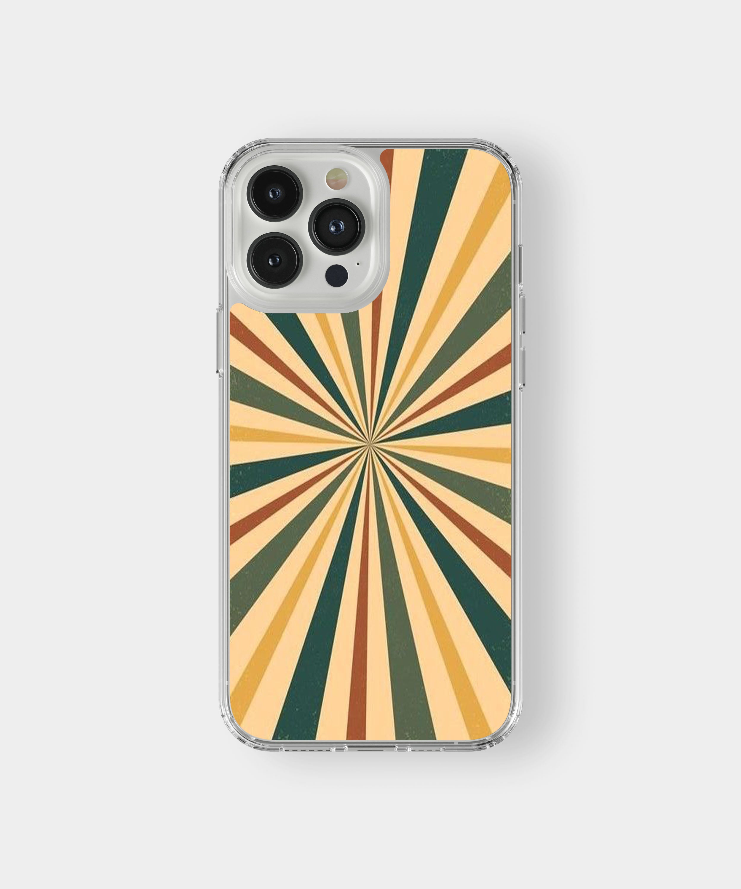 Vintage Radial Stripes Phone Case.