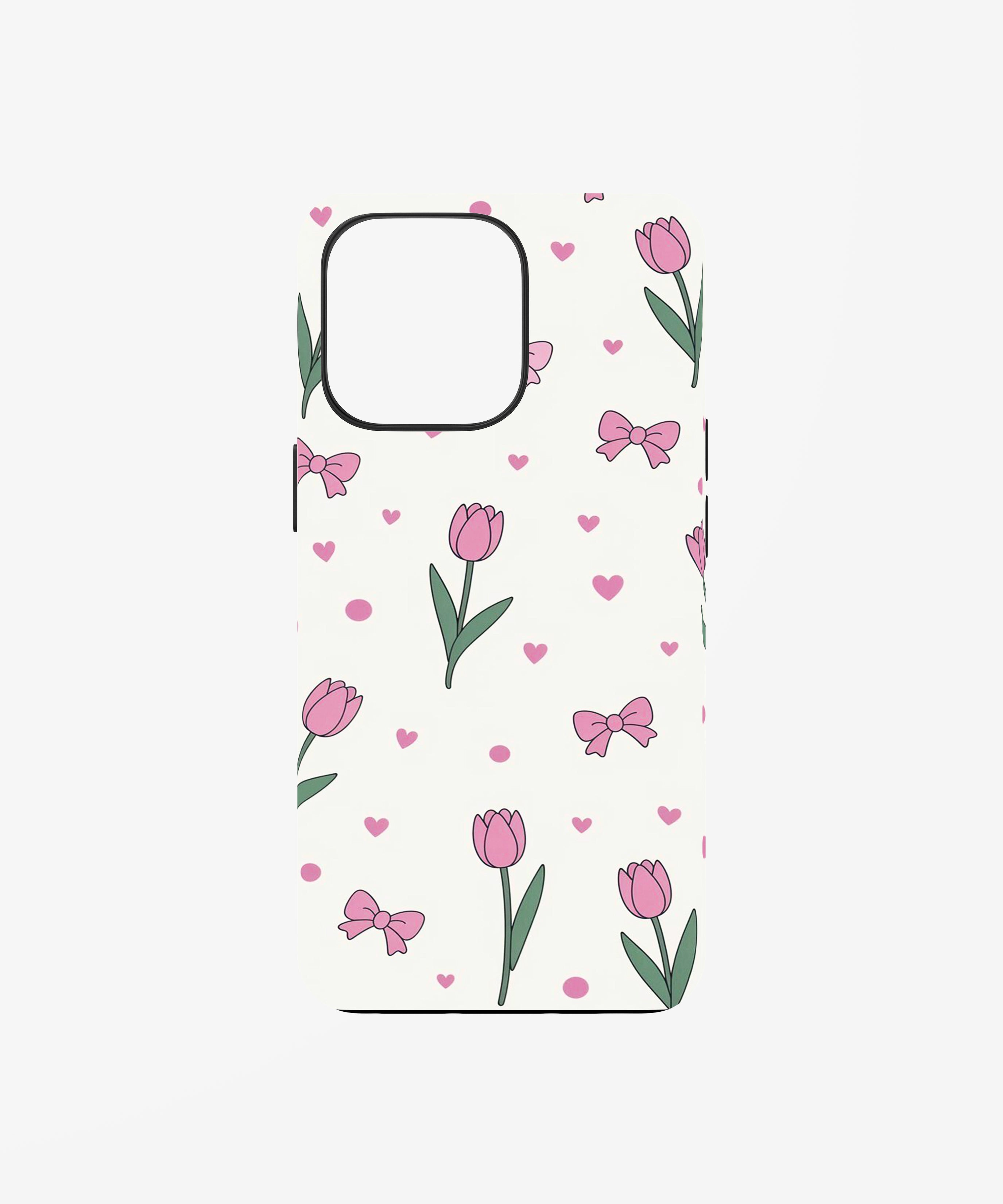 Soft Girl Tulip Bloom Phone Case.