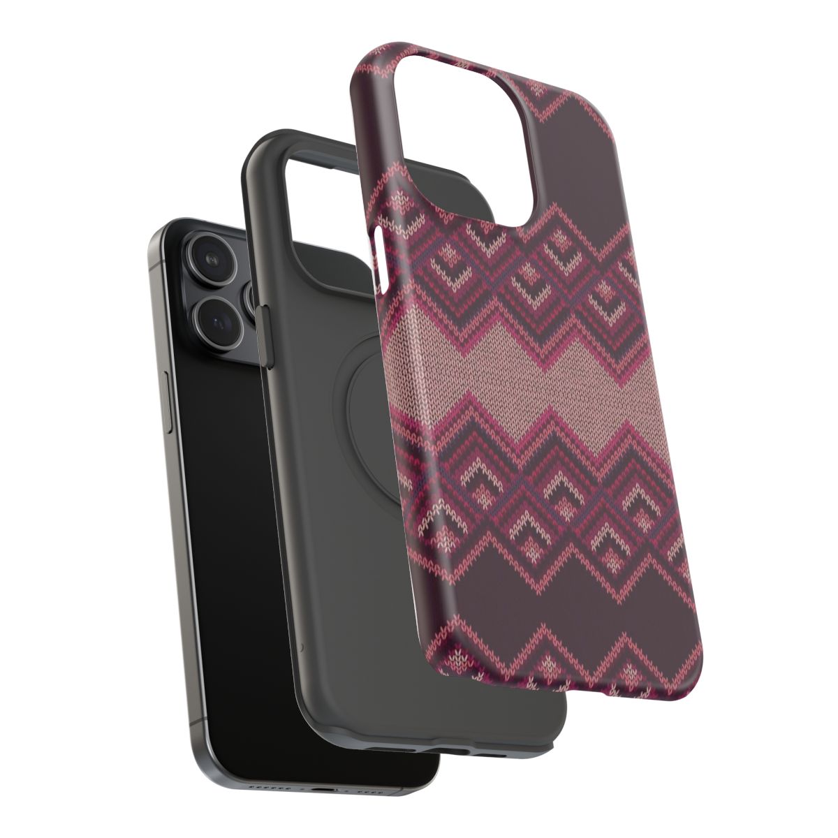 Retro Knit Pattern Phone Case.