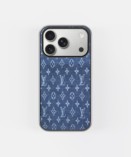 Denim Luxe Monogram LV Phone Case.