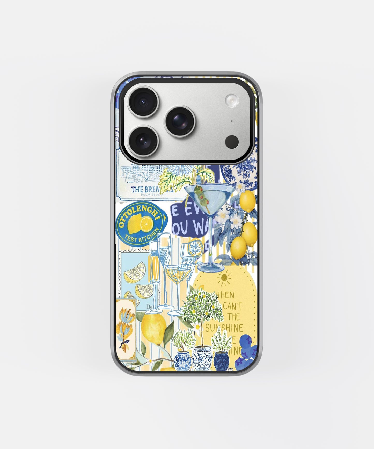 Lemon Spritz Mediterranean Summer Phone Case.