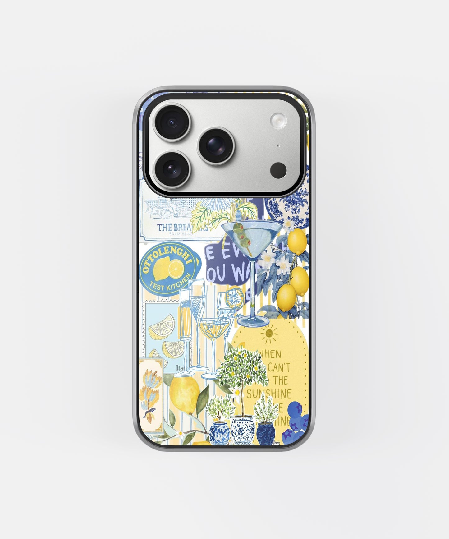 Lemon Spritz Mediterranean Summer Phone Case.