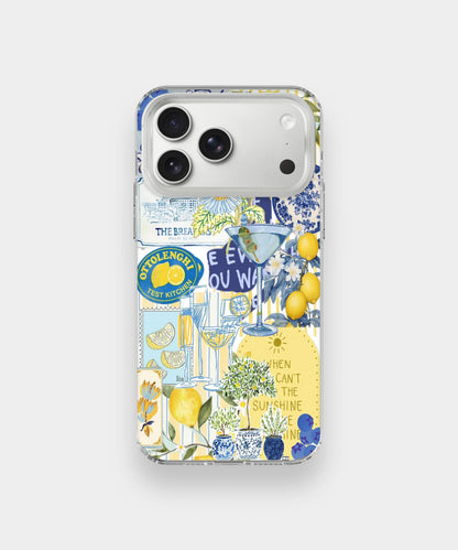 Lemon Spritz Mediterranean Summer Phone Case.