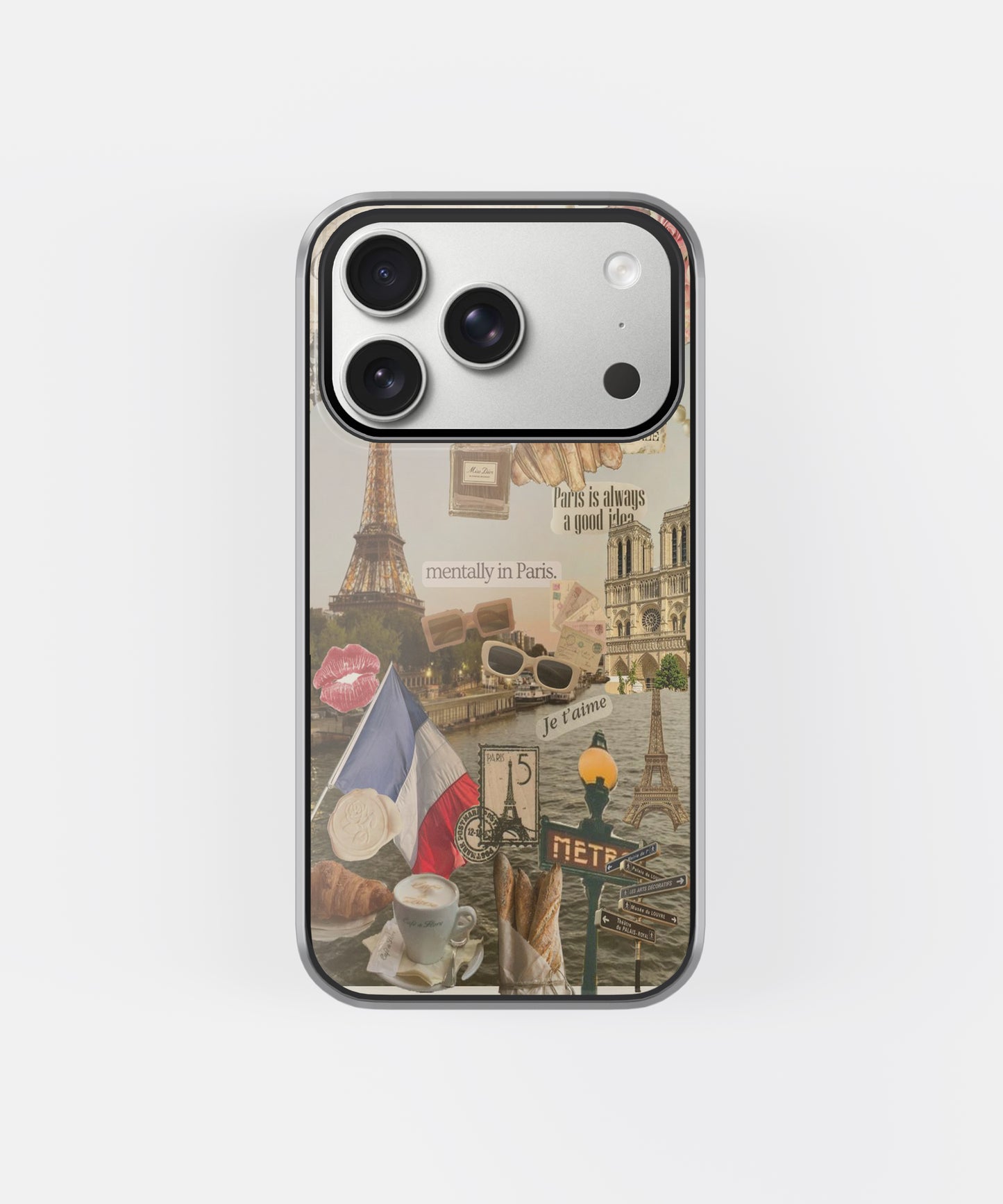 Mentally in Paris Vintage Collage Phone Case.