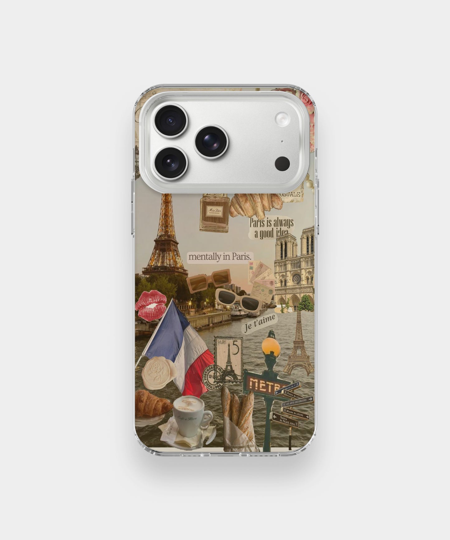 Mentally in Paris Vintage Collage Phone Case.