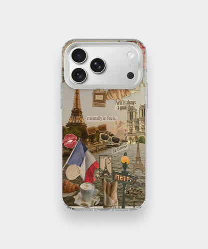 Mentally in Paris Vintage Collage Phone Case.