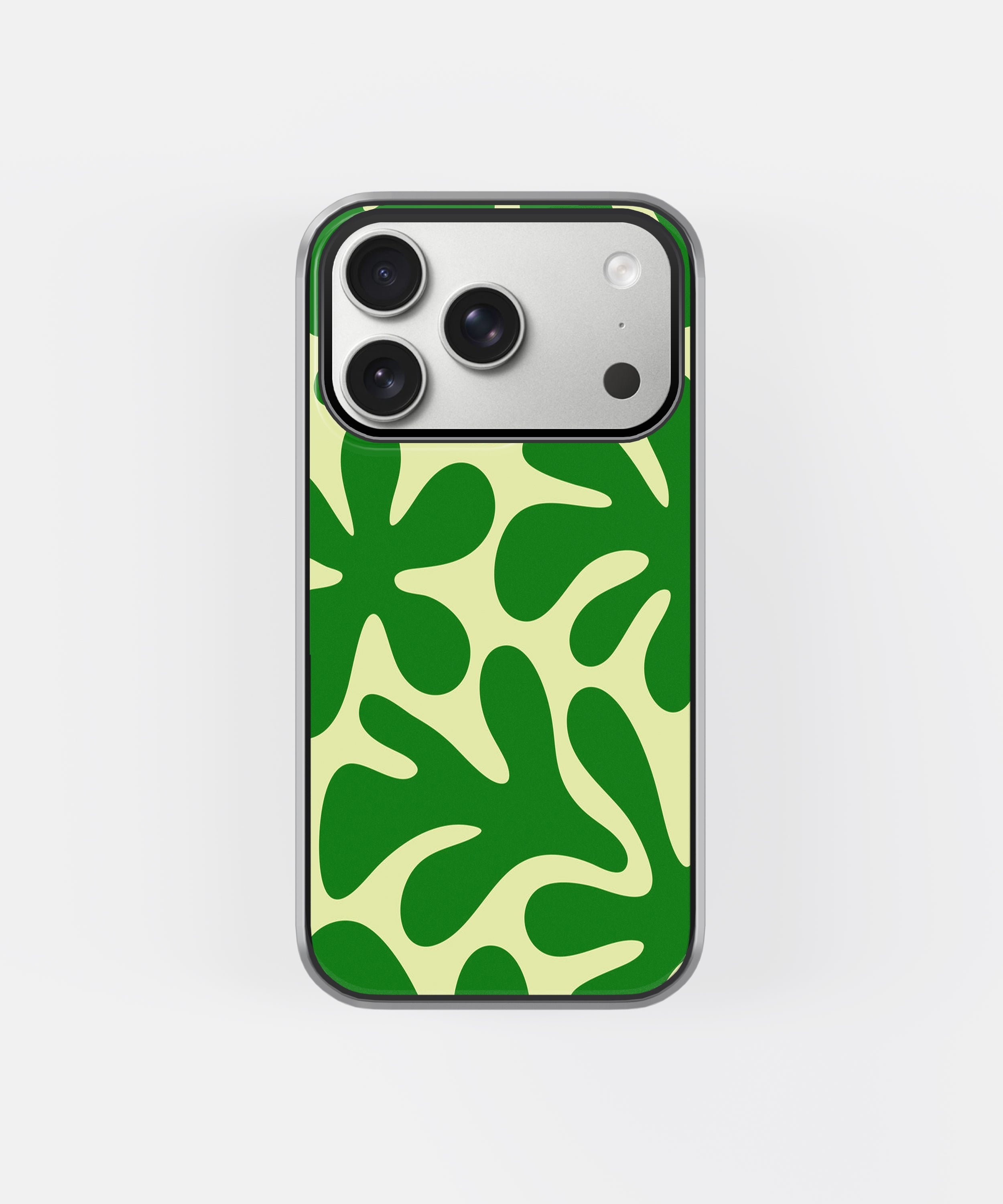Retro Green Blob Art Phone Case.