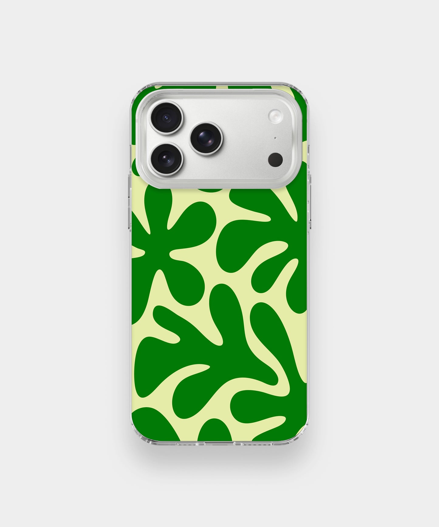 Retro Green Blob Art Phone Case.