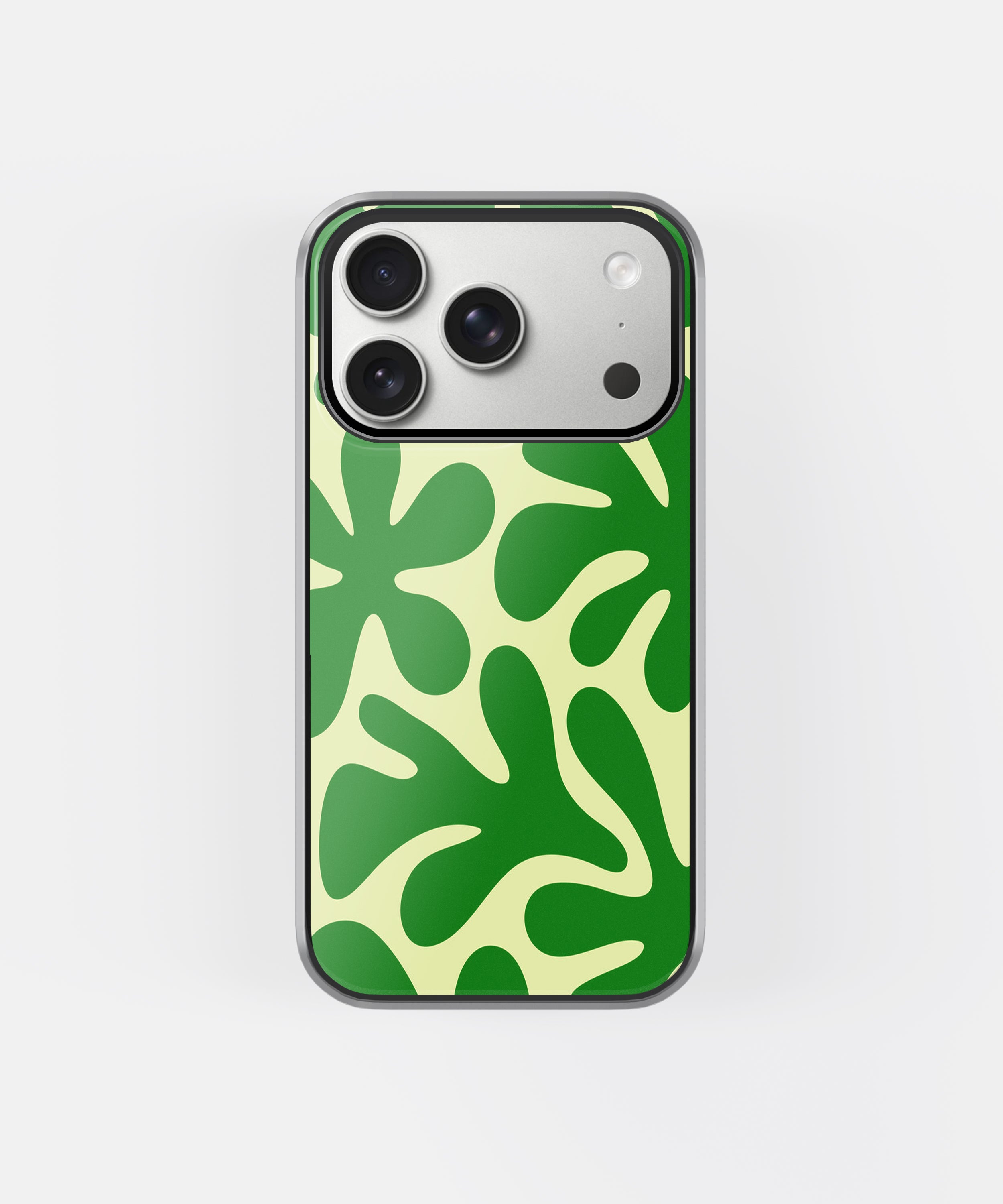 Retro Green Blob Art Phone Case.