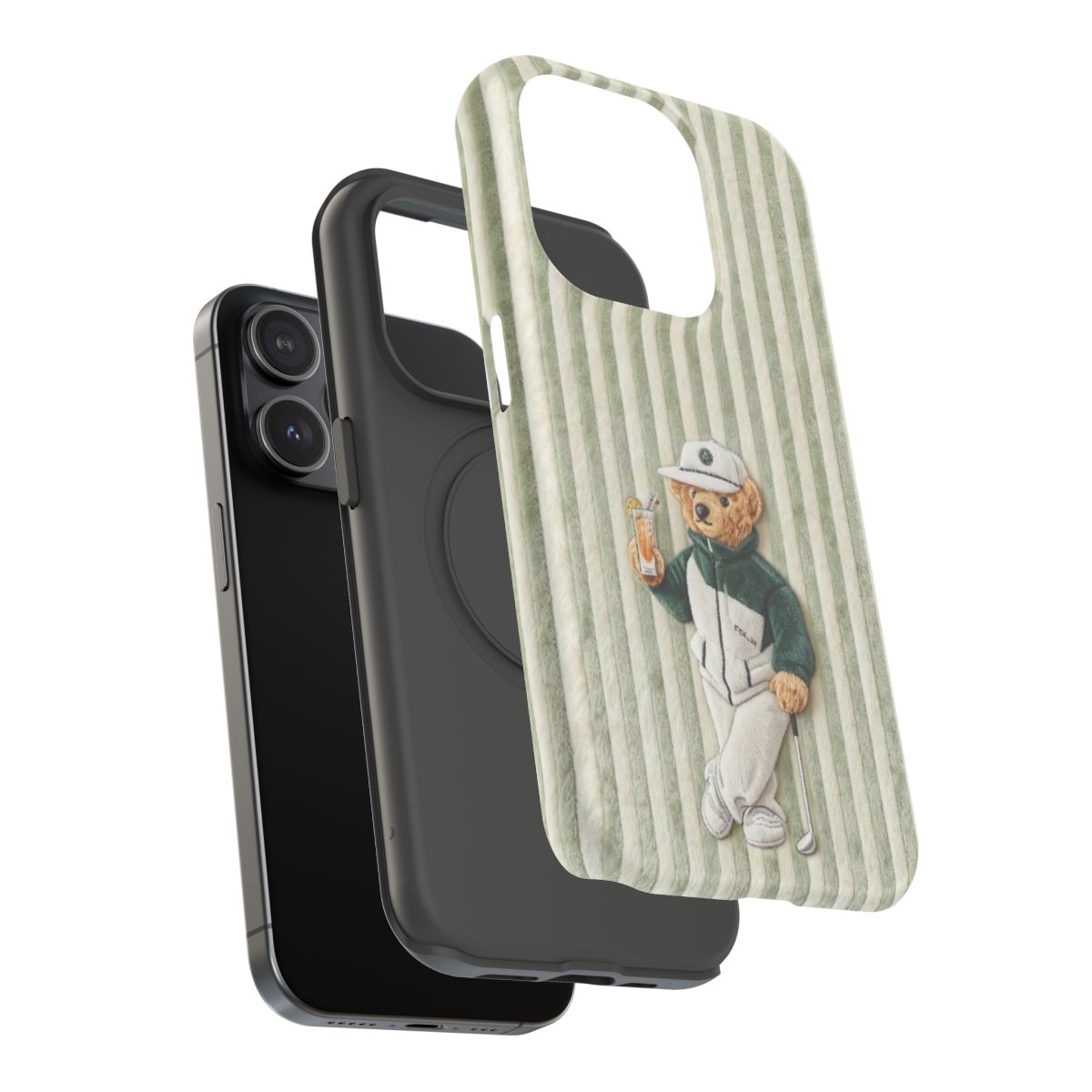 Preppy Teddy Bear Aesthetic Phone Case.