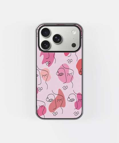 Soft Pink Faces Phone Case.