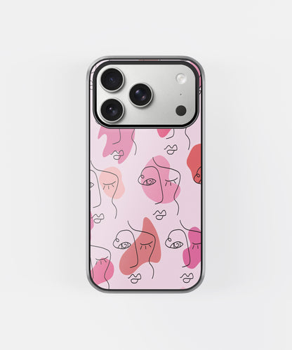 Soft Pink Faces Phone Case.