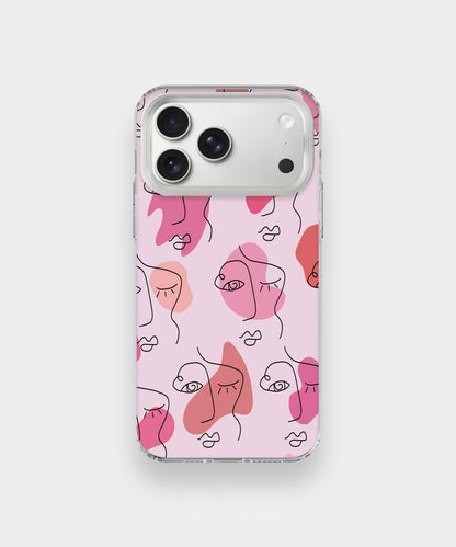 Soft Pink Faces Phone Case.