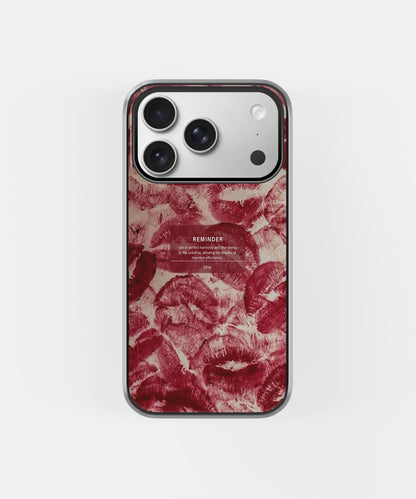 Red Kiss Print Phone Case.