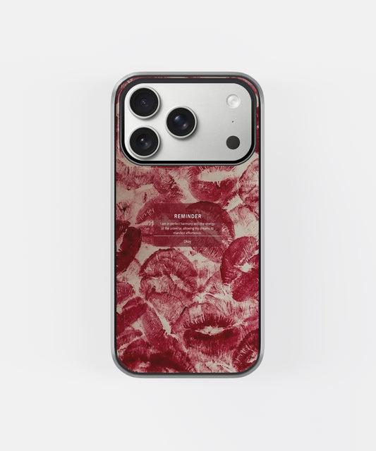 Red Kiss Print Phone Case.