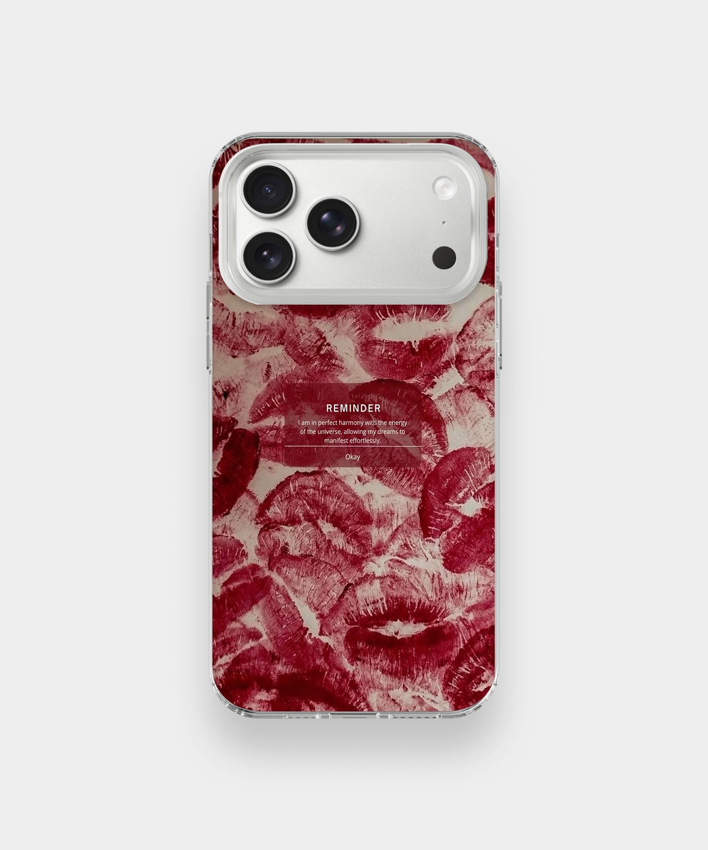 Red Kiss Print Phone Case.