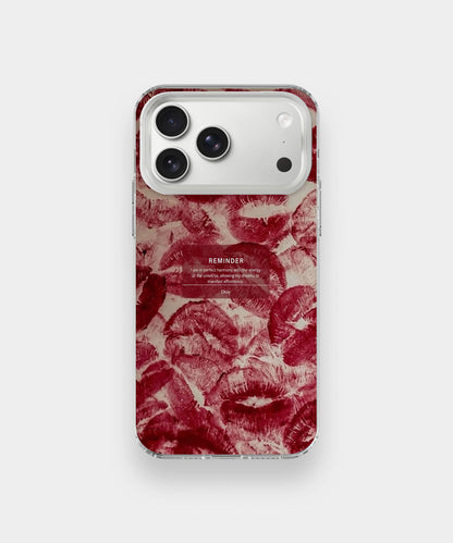 Red Kiss Print Phone Case.