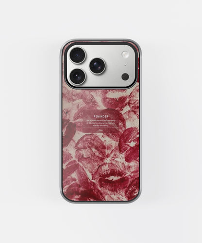 Red Kiss Print Phone Case.