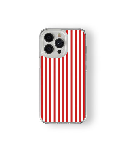 Red stripe pattern phone case.