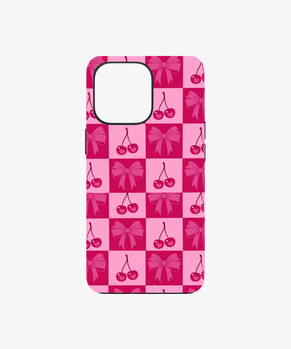 Cherry bow pattern phone case.