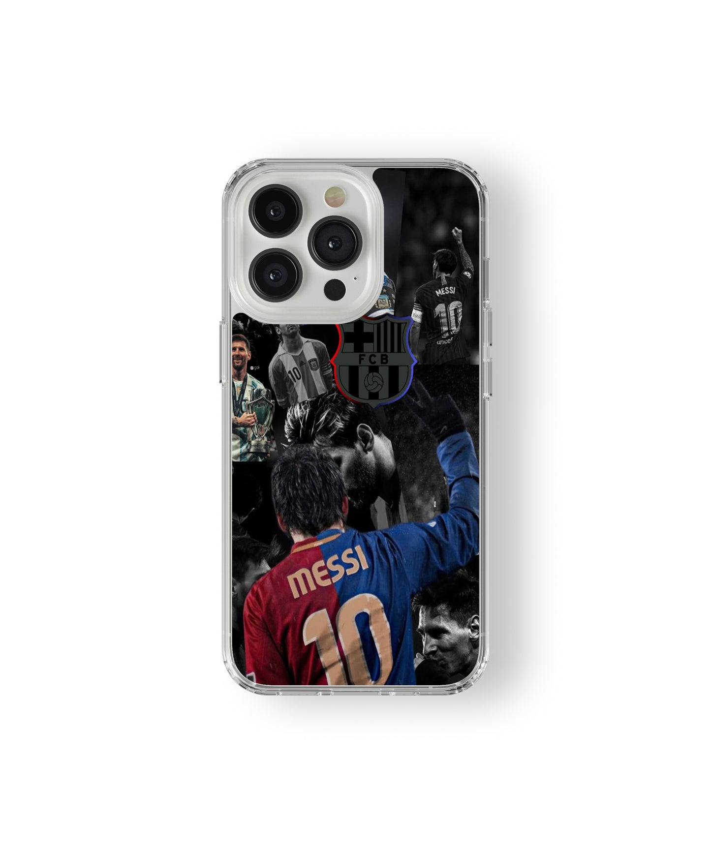 Lionel Messi Barcelona Tribute Collage phone case.