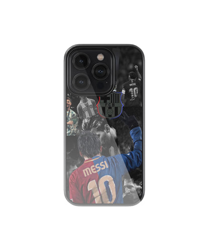 Lionel Messi Barcelona Tribute Collage phone case.