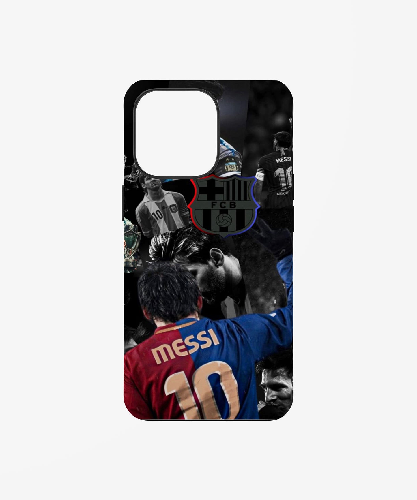 Lionel Messi Barcelona Tribute Collage phone case.