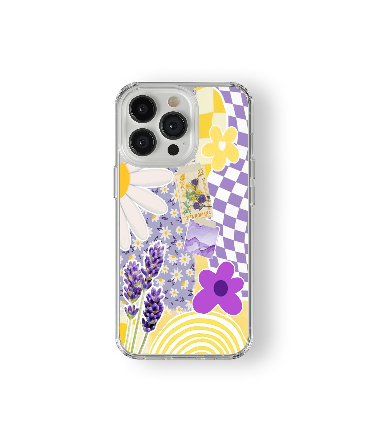 Yellow Purple Floral Summer Pattern phone case.