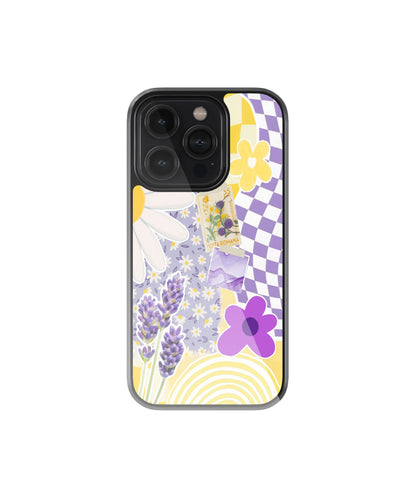 Yellow Purple Floral Summer Pattern phone case.