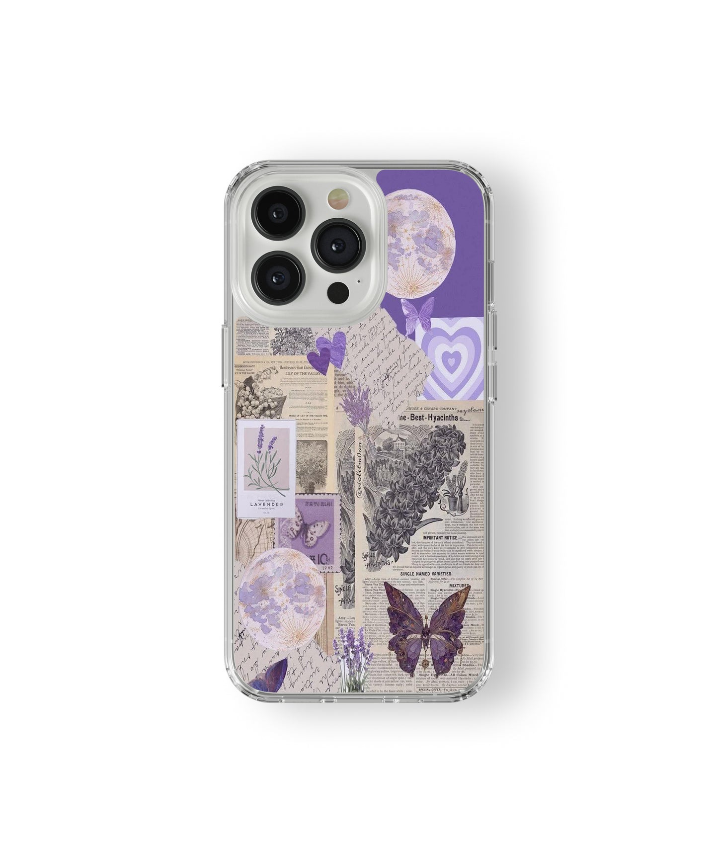Vintage Lavender Purple Collage phone case.