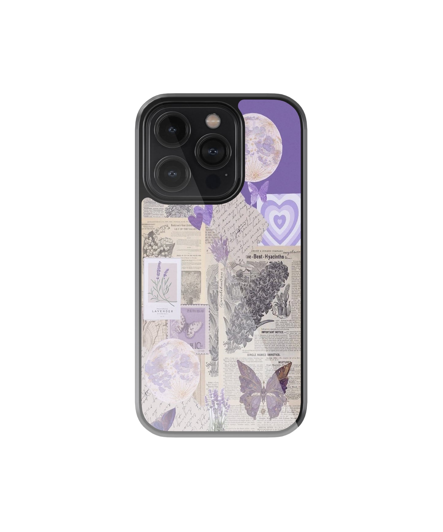 Vintage Lavender Purple Collage phone case.