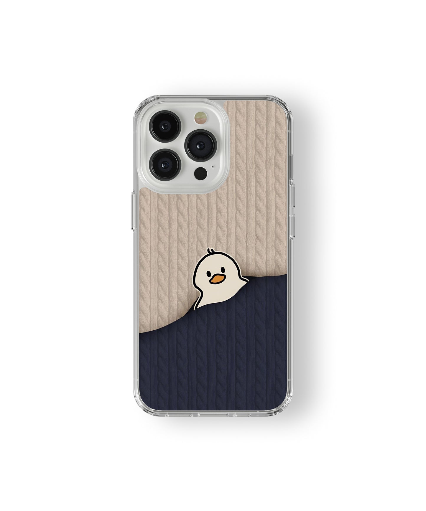 Cute Duck Knit Texture phone case.