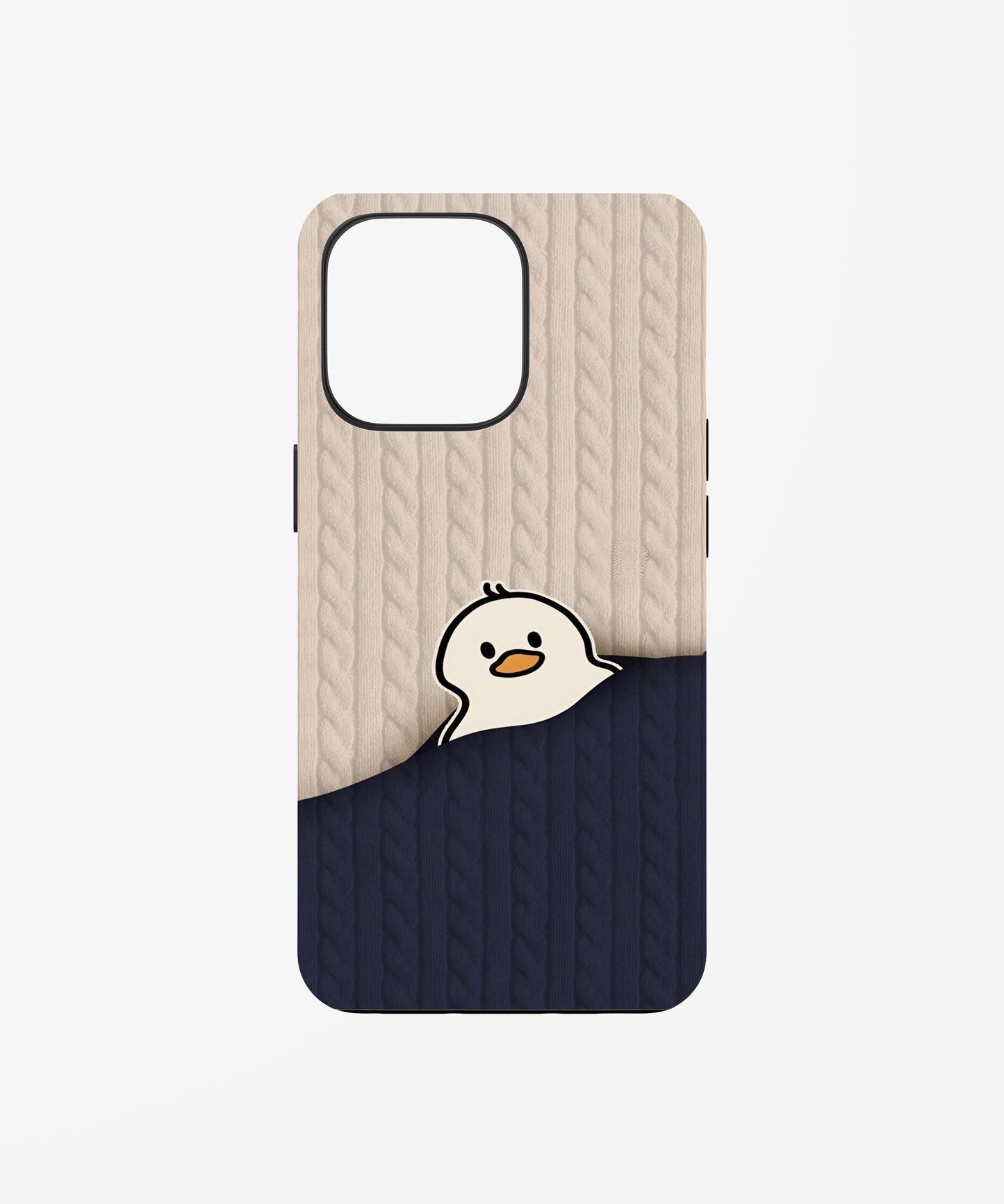 Cute Duck Knit Texture phone case.