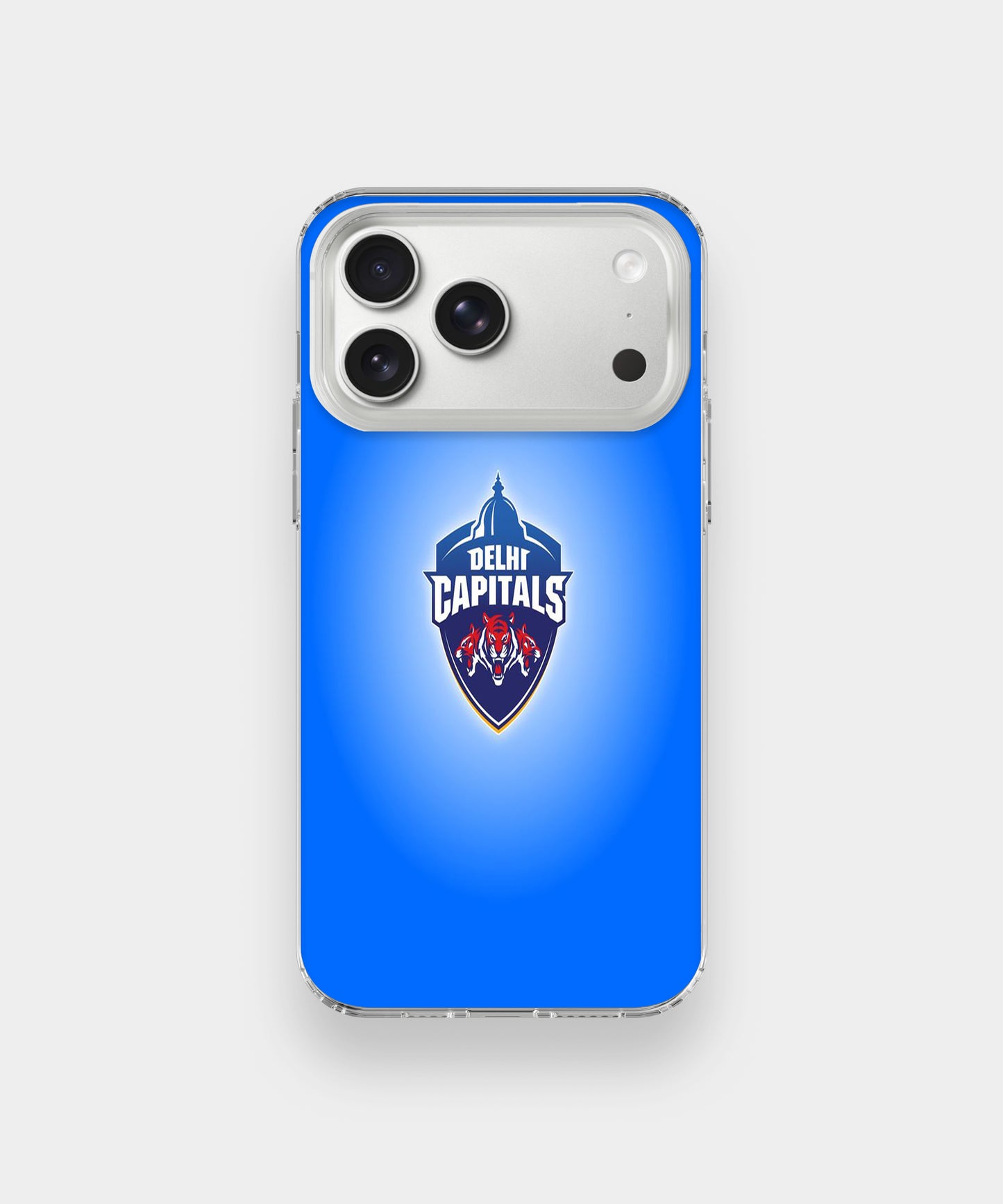Delhi Capitals Blue Glow Minimal phone case.