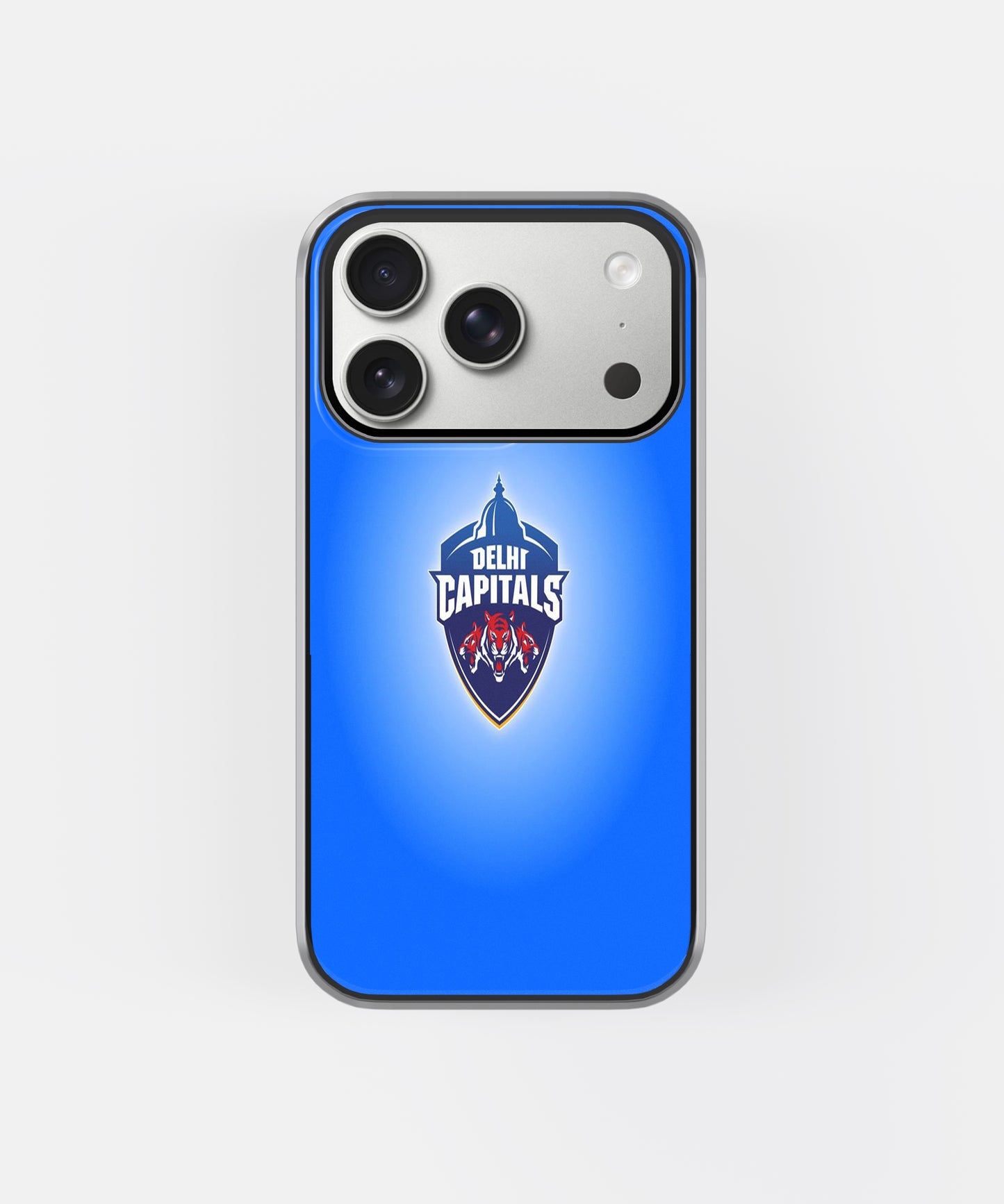 Delhi Capitals Blue Glow Minimal phone case.