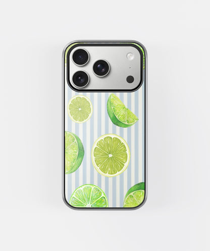 Fresh Lime Chill Stripes Phone Case.