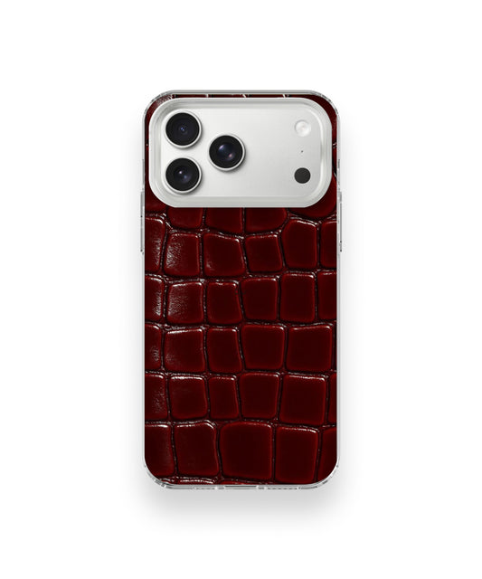 Glossy Red Croc Phone Case.