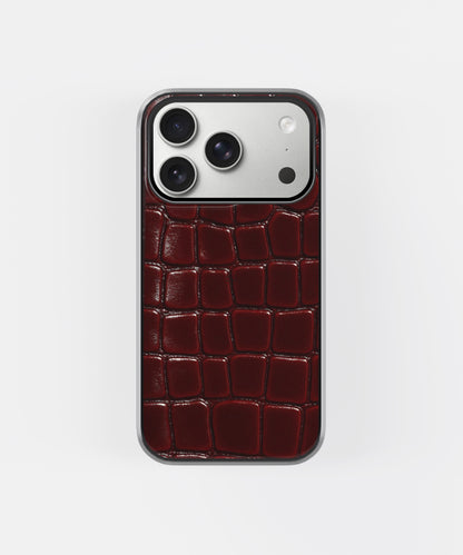 Glossy Red Croc Phone Case.