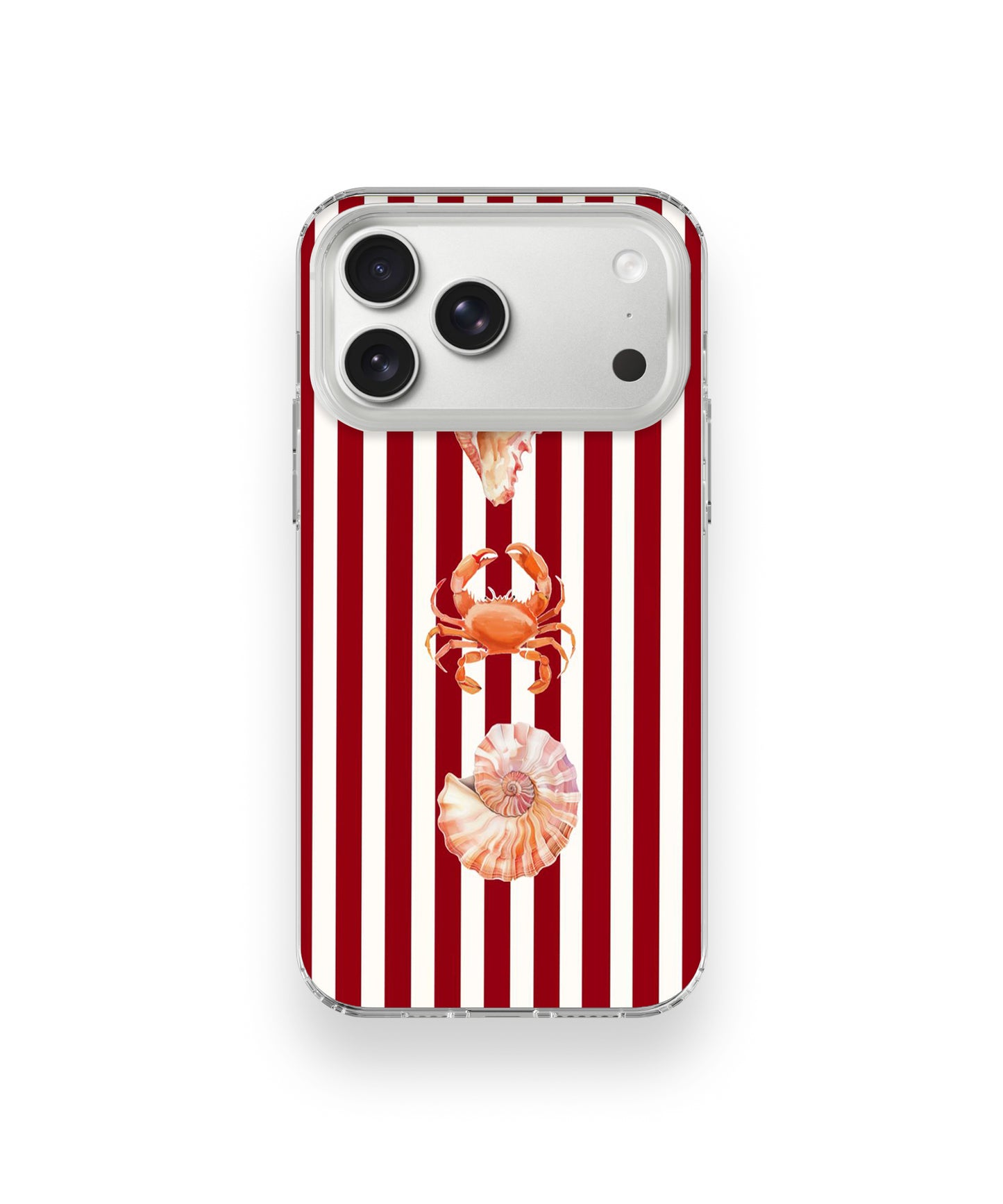 Red Stripe Crab Phone Case.