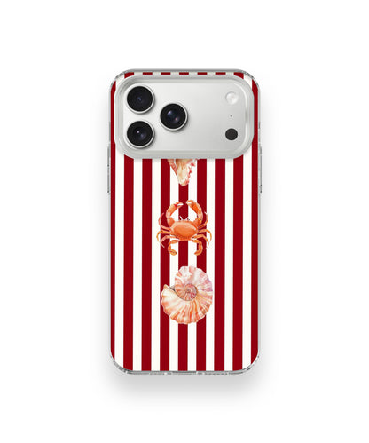 Red Stripe Crab Phone Case.