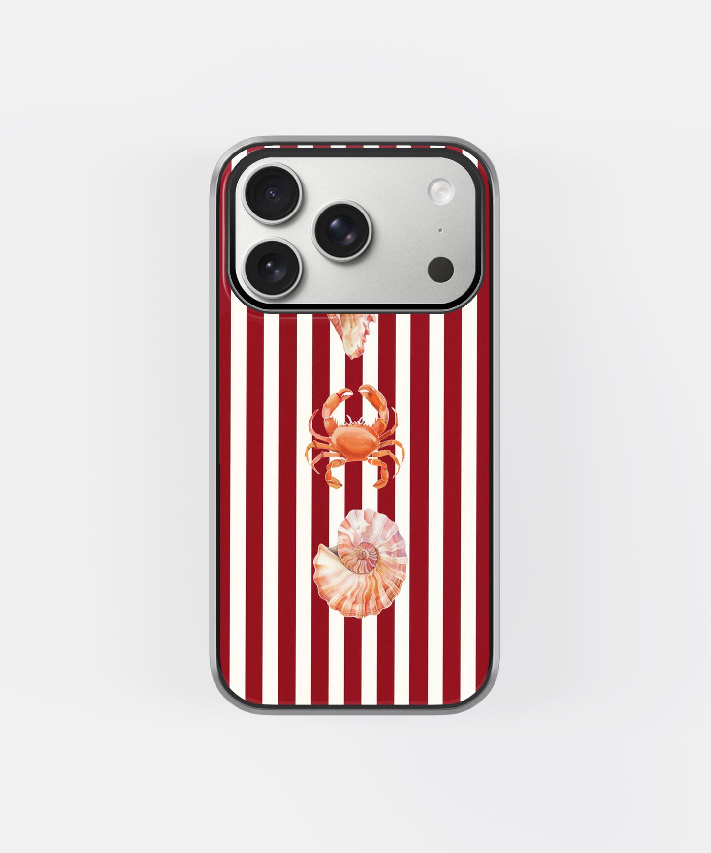 Red Stripe Crab Phone Case.