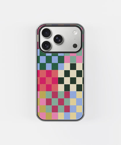 Color Block Check Phone Case.