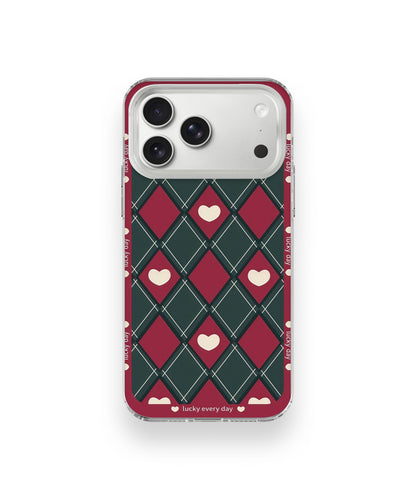 Lucky Heart Grid Phone Case.