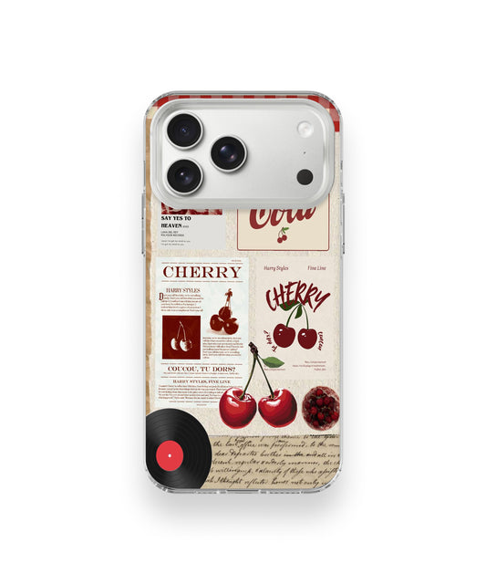Vintage Cherry Poster Phone Case.