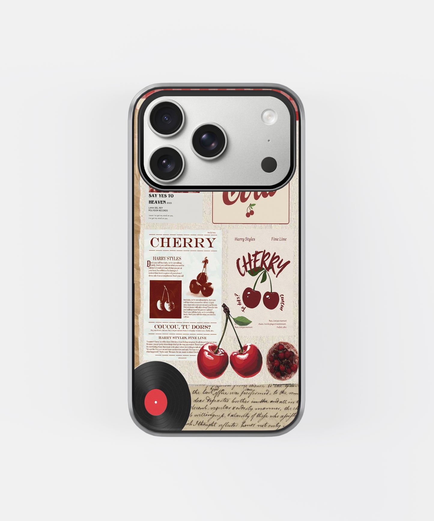 Vintage Cherry Poster Phone Case.