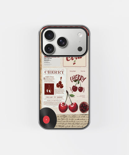Vintage Cherry Poster Phone Case.
